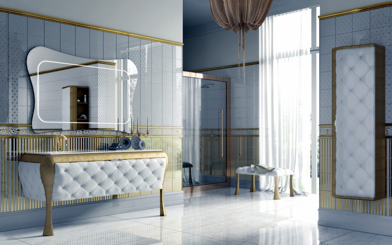 Gold & Barock – klassische Badmöbel Lasa Idea, Ansicht 1