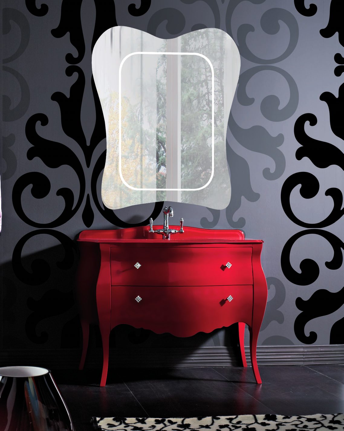 Schwarz & Glamour – klassische Badmöbel Lasa Idea, Ansicht 4