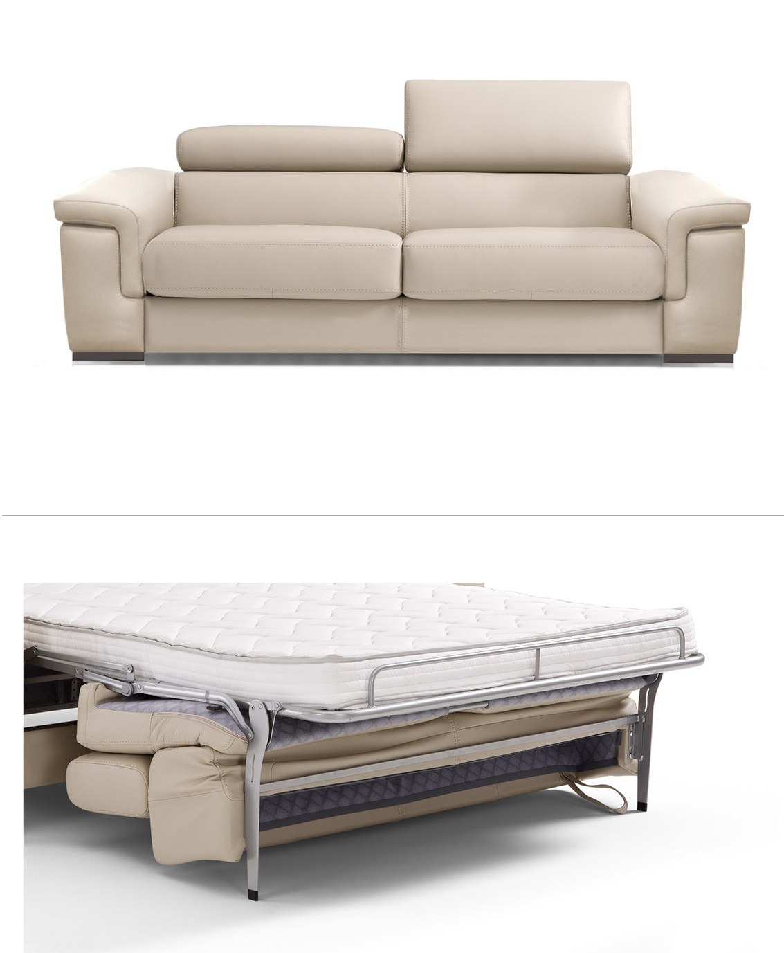 Schlafsofa Desio – als Sofa und ausgeklappt als Bett