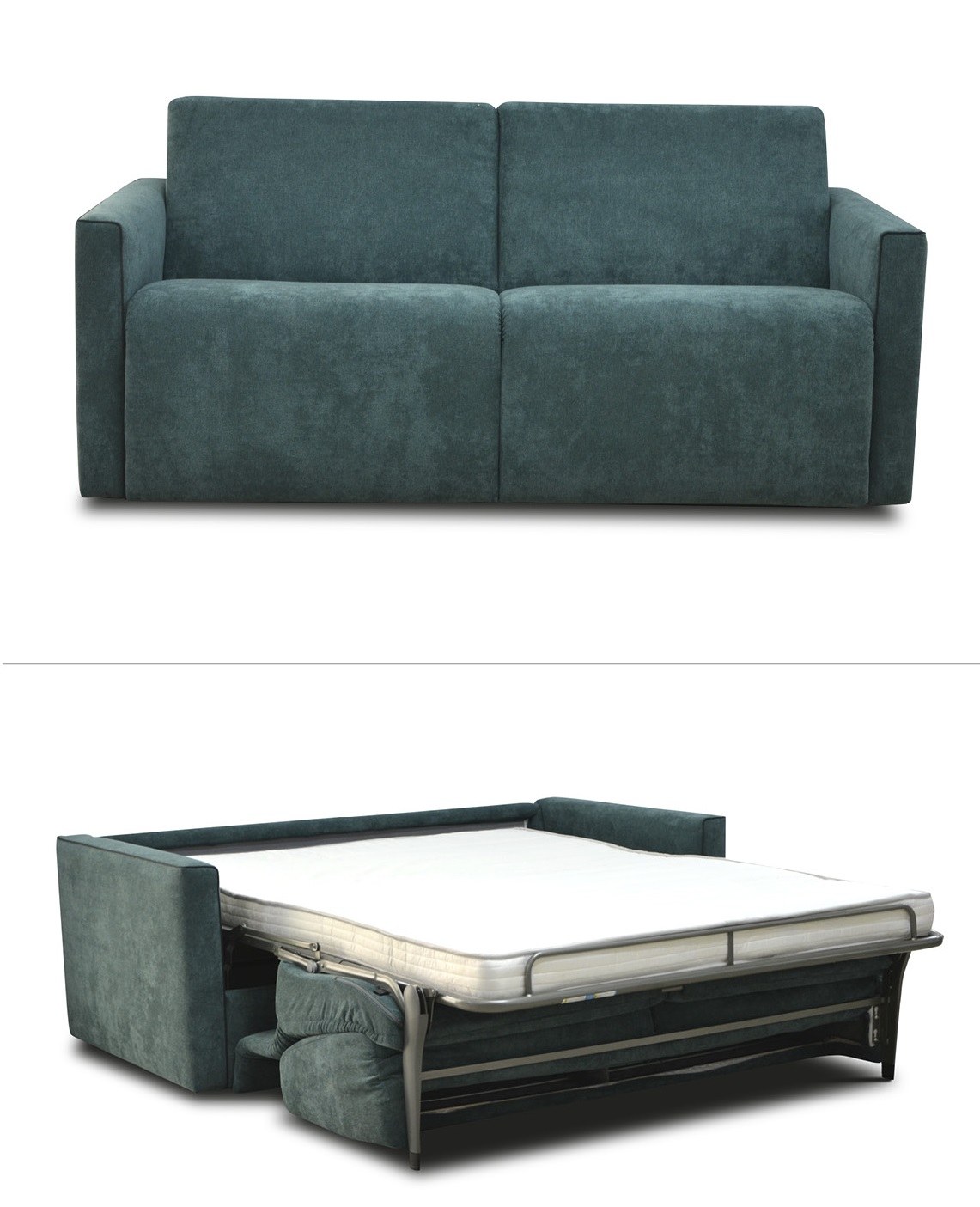 Schlafsofa Icardi – als Sofa und ausgeklappt als Bett