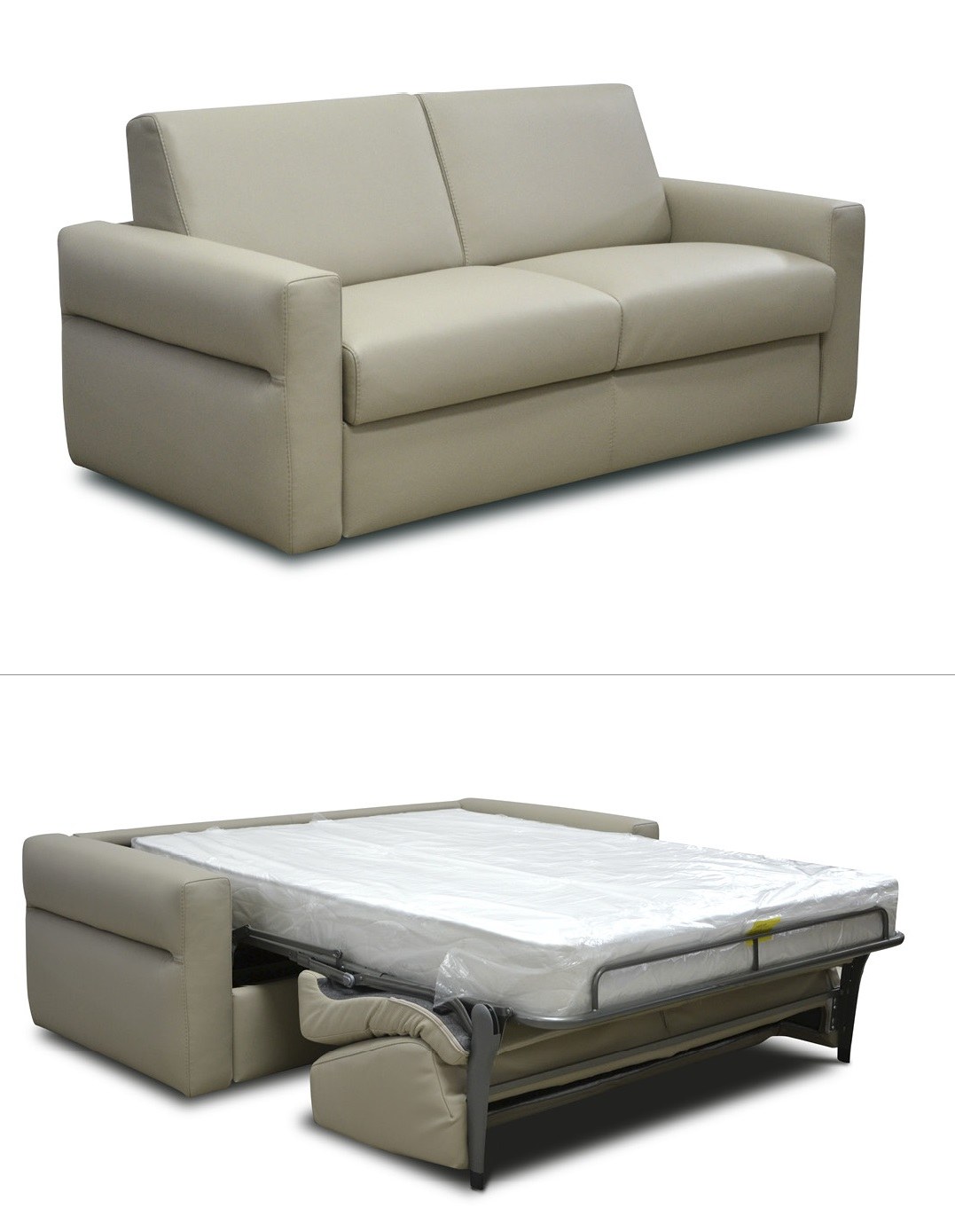 Schlafsofa Pero 1 – als Sofa und ausgeklappt als Bett