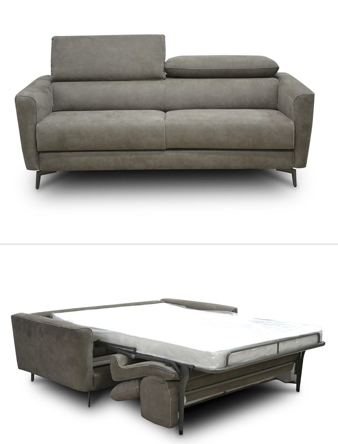 Schlafsofa Peroni – als Sofa und ausgeklappt als Bett