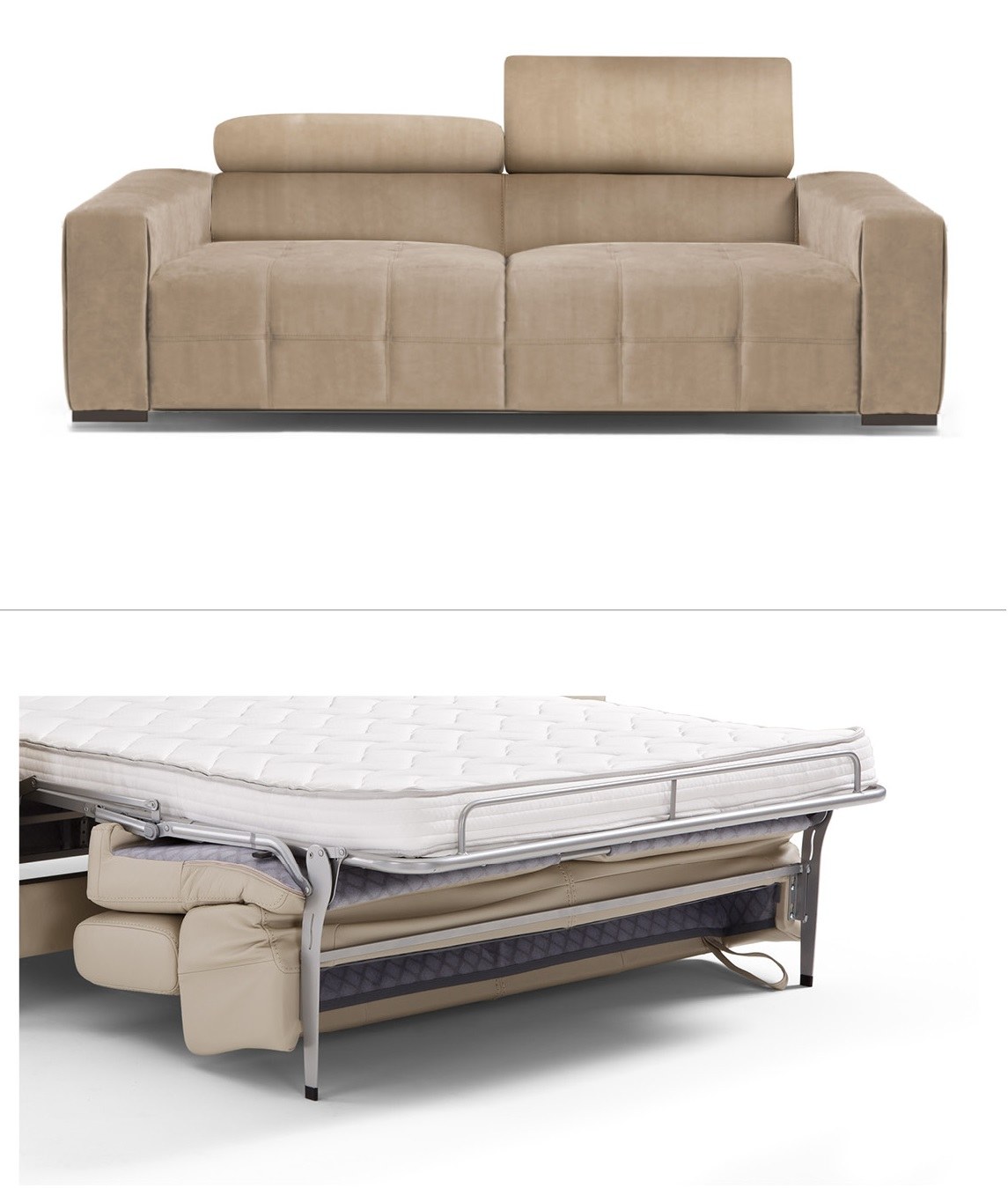 Schlafsofa Sani – als Sofa und ausgeklappt als Bett
